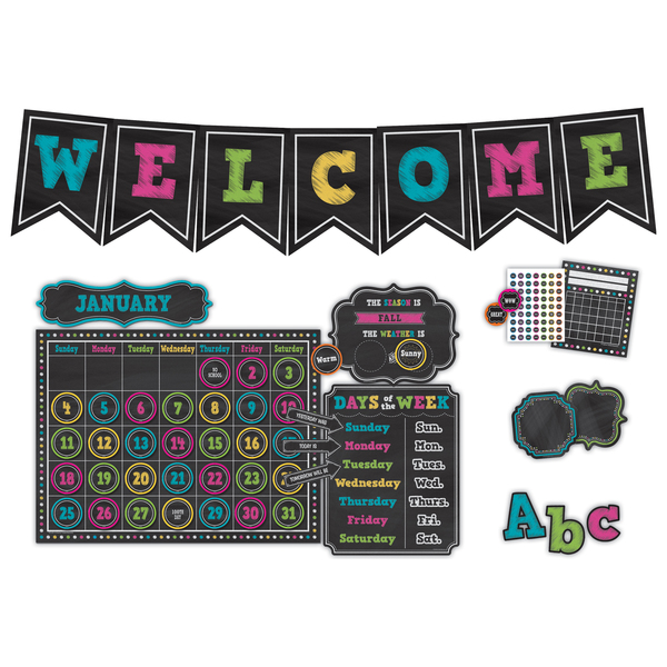 Teacher Created Resources Chalkboard Brights Classroom Set TCR9665